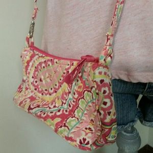 Vera Bradley crossbody handbag pink paisley